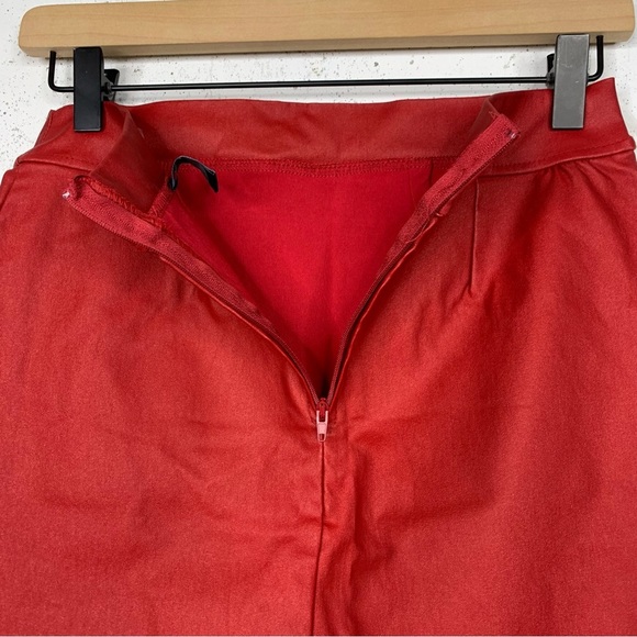 Windsor Asymmetrical Faux Wrap Mini Red Skirt Size Large - Picture 6 of 9